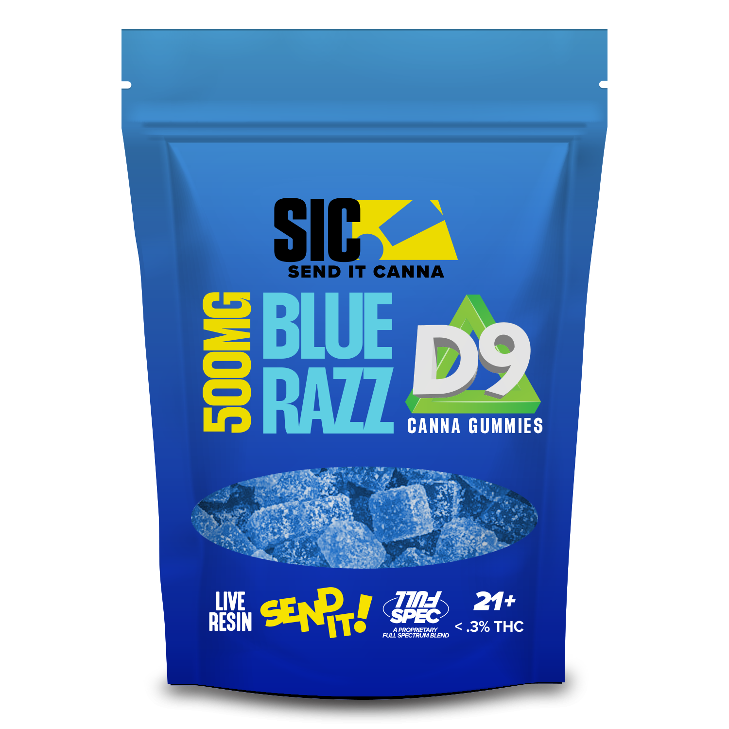 HD D9 BLUE RAZZ 500mg | NOW WWW.SENDITCANNA.COM